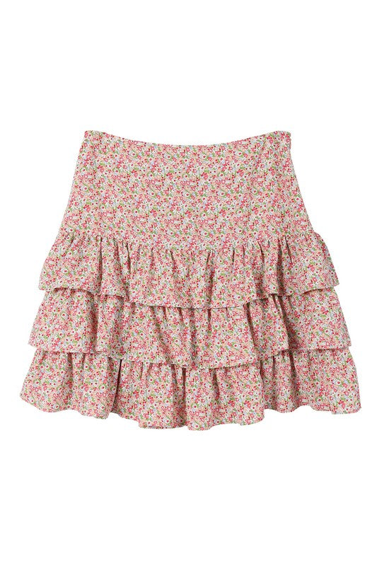 Tierd floral skirt - bottom