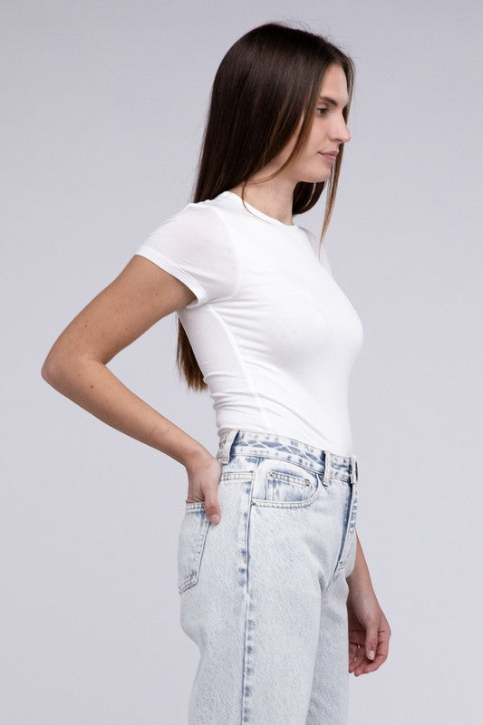 Double Layered Cap Sleeve Bodysuit