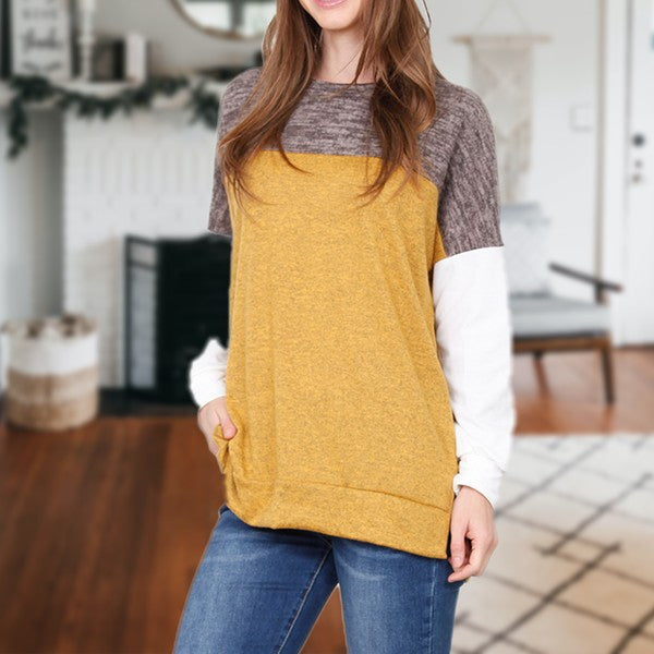 Three Color-Block Tunic