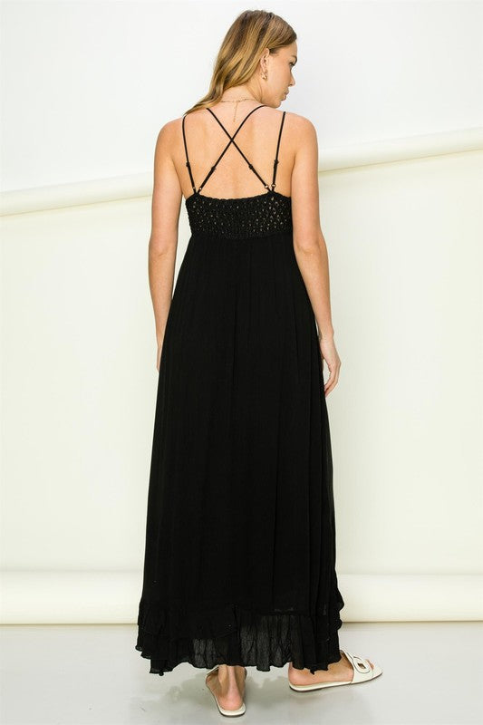 IN LOVE BUSTIER LACE MAXI DRESS